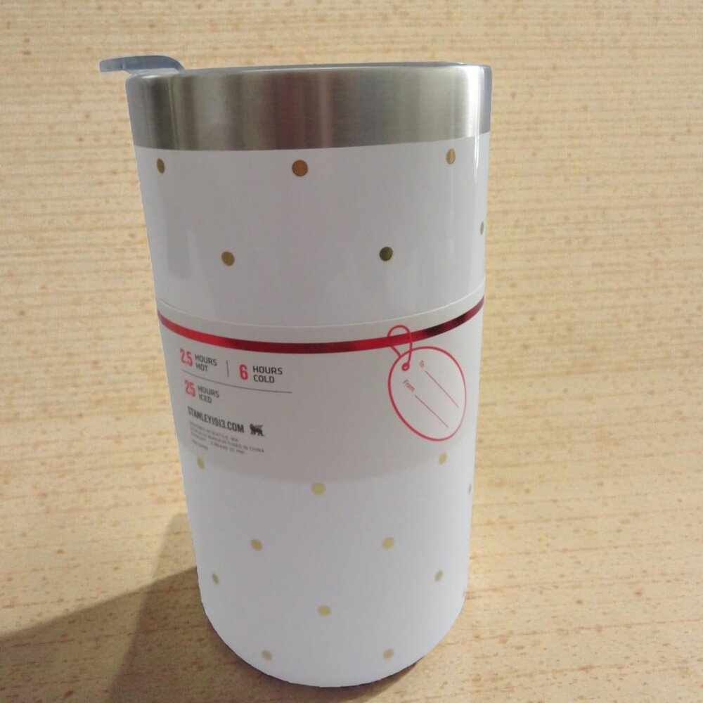 The Stanley Stay-Hot Camp Mug,24 oz, White Gold Frost,NWT, No box - Picture 6 of 11